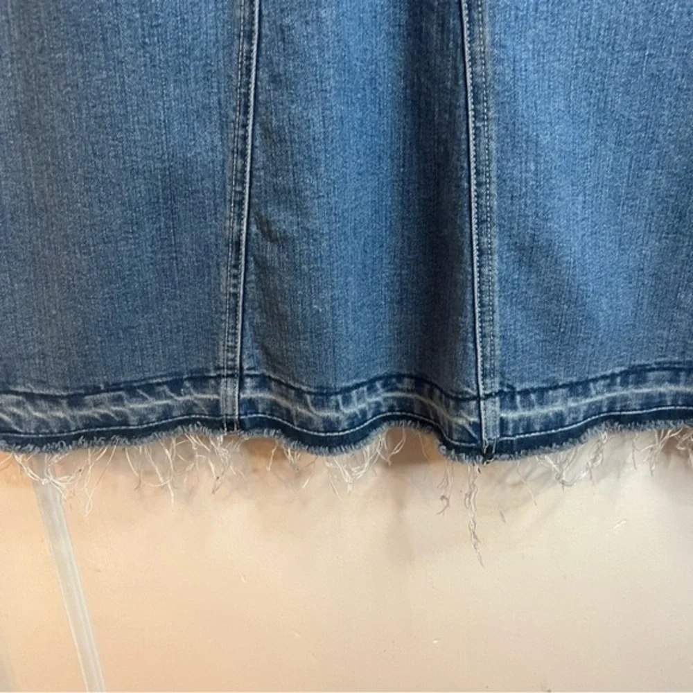 Mossimo supply co. maxi denim frayed skirt